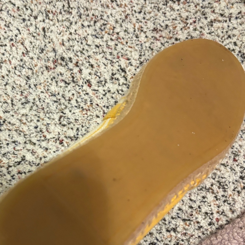 Tory Burch Yellow Canvas Logo Espadrilles - Picture 6 of 7